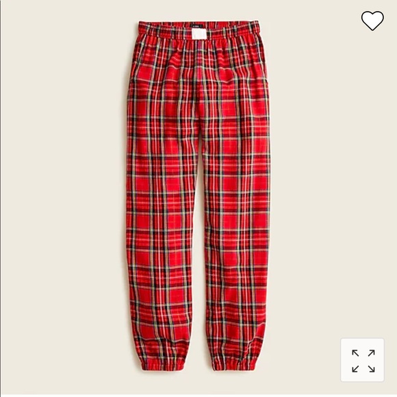 J Crew Plaid Pj Joggers - Picture 2 of 2